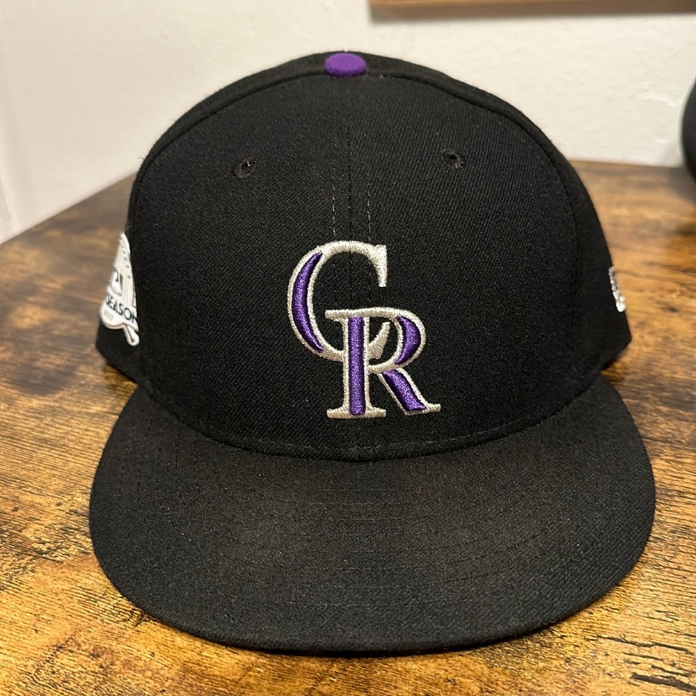 Colorado Rockies 2017 Postseason New Era Fitted Hat sz 7 1/2 MLB